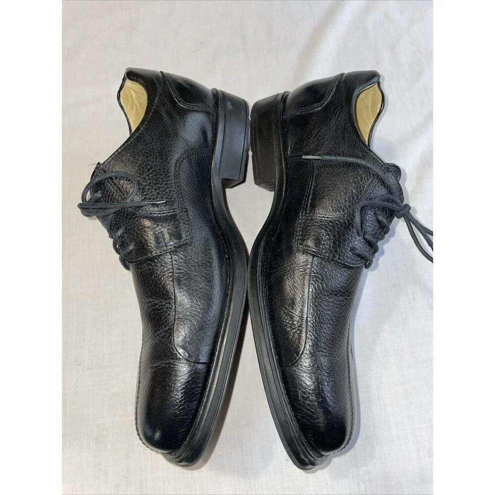 Belvedere Bay Bridge Men’s Dress Shoes Sz 9.5 EEE Black Pebble Leather Business